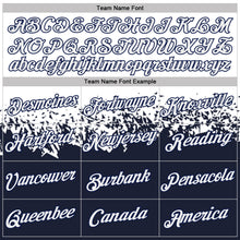 Charger l'image dans la galerie, Custom White-Navy Fade Geometric Splatter Fragmented Shards Performance T-Shirt