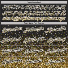 Load image into Gallery viewer, Custom Black Old Gold-White Colorful Sparkle Gradient Dots Performance T-Shirt