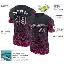 Load image into Gallery viewer, Custom Black Pink-White Colorful Sparkle Gradient Dots Performance T-Shirt