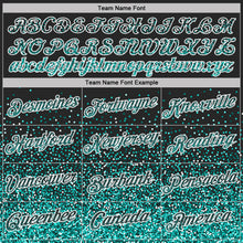 Load image into Gallery viewer, Custom Black Aqua-White Colorful Sparkle Gradient Dots Performance T-Shirt