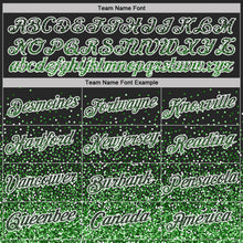 Load image into Gallery viewer, Custom Black Pea Green-White Colorful Sparkle Gradient Dots Performance T-Shirt