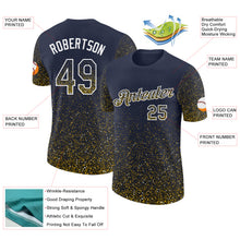 Загрузить изображение в средство просмотра галереи, Custom Navy Yellow-White Colorful Sparkle Gradient Dots Performance T-Shirt