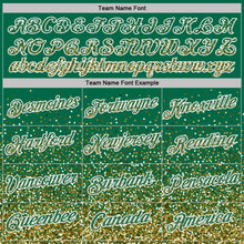 Загрузить изображение в средство просмотра галереи, Custom Kelly Green Old Gold-White Colorful Sparkle Gradient Dots Performance T-Shirt
