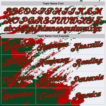 Загрузить изображение в средство просмотра галереи, Custom White Red-Green Brush Stroke Shatter Splatter Performance T-Shirt