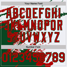 Загрузить изображение в средство просмотра галереи, Custom White Red-Green Brush Stroke Shatter Splatter Performance T-Shirt