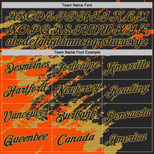 Load image into Gallery viewer, Custom Black Orange-Old Gold Brush Stroke Shatter Splatter Performance T-Shirt
