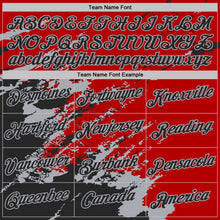 Load image into Gallery viewer, Custom Red Black-Gray Brush Stroke Shatter Splatter Performance T-Shirt