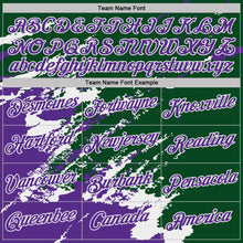 Load image into Gallery viewer, Custom Green Purple-White Brush Stroke Shatter Splatter Performance T-Shirt