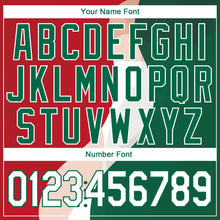 Load image into Gallery viewer, Custom Red White-Kelly Green 3D Mexico Performance T-Shirt