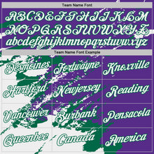 Load image into Gallery viewer, Custom Purple White-Kelly Green Brush Stroke Shatter Splatter Performance T-Shirt