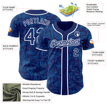 Загрузить изображение в средство просмотра галереи, Custom Royal Blue-White Geometric Cyber Starburst Authentic Baseball Jersey