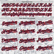 Load image into Gallery viewer, Custom White Navy Gray-Red Geometric Cyber Starburst Authentic Baseball Jersey