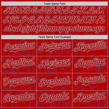 Загрузить изображение в средство просмотра галереи, Custom Red-Gray Geometric Cyber Starburst Authentic Baseball Jersey