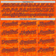 Laden Sie das Bild in den Galerie-Viewer, Custom Orange-Royal Geometric Cyber Starburst Authentic Baseball Jersey