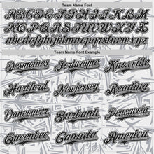 Load image into Gallery viewer, Custom White Black-Gray Geometric Cyber Starburst Authentic Baseball Jersey