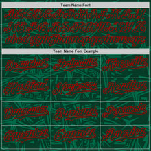 Загрузить изображение в средство просмотра галереи, Custom Green-Red Geometric Cyber Starburst Authentic Baseball Jersey