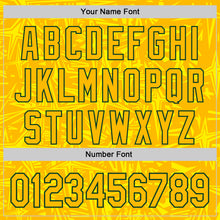 Load image into Gallery viewer, Custom Gold Light Yellow-Green Geometric Cyber Starburst Authentic Baseball Jersey