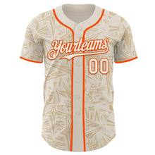 Charger l'image dans la galerie, Custom Cream-Orange Geometric Cyber Starburst Authentic Baseball Jersey