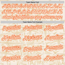Charger l'image dans la galerie, Custom Cream-Orange Geometric Cyber Starburst Authentic Baseball Jersey