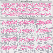 Charger l'image dans la galerie, Custom White Gray-Pink Geometric Cyber Starburst Authentic Baseball Jersey