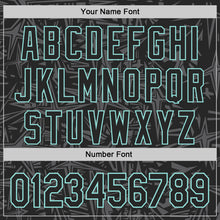 Charger l'image dans la galerie, Custom Black Steel Gray-Ice Blue Geometric Cyber Starburst Authentic Baseball Jersey