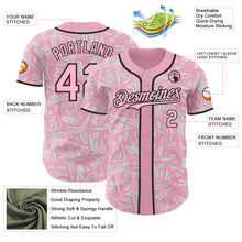 Charger l'image dans la galerie, Custom Light Pink White-Black Geometric Cyber Starburst Authentic Baseball Jersey