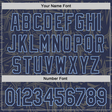 Charger l'image dans la galerie, Custom Navy Steel Gray-Light Blue Geometric Cyber Starburst Authentic Baseball Jersey