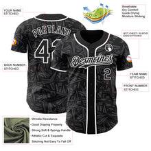 Charger l'image dans la galerie, Custom Black Steel Gray-White Geometric Cyber Starburst Authentic Baseball Jersey