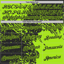 Загрузить изображение в средство просмотра галереи, Custom Black-Neon Green Abstract Brush Stroke Performance T-Shirt