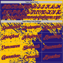 Загрузить изображение в средство просмотра галереи, Custom Yellow Dark Purple-Orange Abstract Brush Stroke Performance T-Shirt