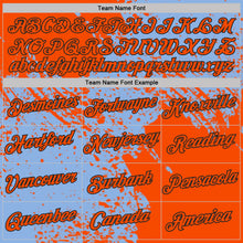Загрузить изображение в средство просмотра галереи, Custom Light Blue Orange-Black Abstract Brush Stroke Performance T-Shirt