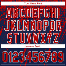 Charger l'image dans la galerie, Custom Navy Red-Royal 3D American Flag Authentic Baseball Jersey