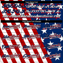 Charger l'image dans la galerie, Custom Royal USA Flag Red-Black 3D Authentic Baseball Jersey