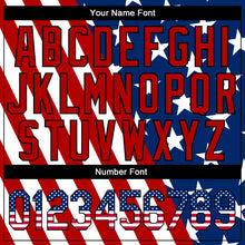 Charger l'image dans la galerie, Custom Royal USA Flag Red-Black 3D Authentic Baseball Jersey