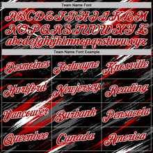 Загрузить изображение в средство просмотра галереи, Custom Black Red Steel Gray-White Abstract Brush Stroke Splatter Performance T-Shirt