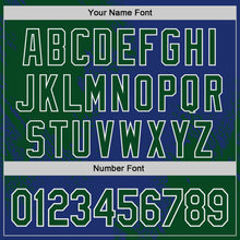 Laden Sie das Bild in den Galerie-Viewer, Custom Royal Green-White Abstract Brush Stroke Authentic Baseball Jersey