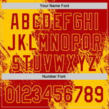 Laden Sie das Bild in den Galerie-Viewer, Custom Red-Yellow Abstract Brush Stroke Authentic Baseball Jersey