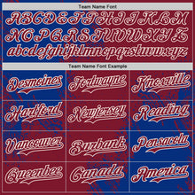 Laden Sie das Bild in den Galerie-Viewer, Custom Crimson Royal-Cream Abstract Brush Stroke Authentic Baseball Jersey