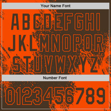 Load image into Gallery viewer, Custom Brown-Orange Abstract Brush Stroke Authentic Baseball Jersey