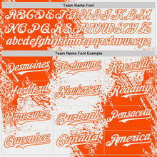 Load image into Gallery viewer, Custom White-Orange Abstract Brush Stroke Authentic Baseball Jersey