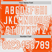 Load image into Gallery viewer, Custom White-Orange Abstract Brush Stroke Authentic Baseball Jersey