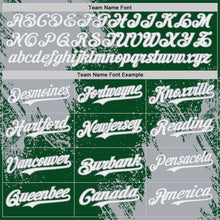 Charger l'image dans la galerie, Custom Green White-Gray Abstract Brush Stroke Authentic Baseball Jersey