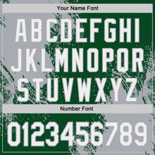 Charger l'image dans la galerie, Custom Green White-Gray Abstract Brush Stroke Authentic Baseball Jersey