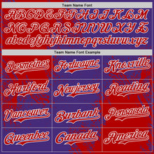 Load image into Gallery viewer, Custom Purple Red-White Abstract Brush Stroke Authentic Baseball Jersey