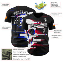 Charger l'image dans la galerie, Custom Black-White Skull Authentic Baseball Jersey