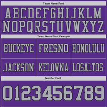 Load image into Gallery viewer, Custom Purple Gray-Black Authentic Distressed Scratch Brush Stroke Football Jersey