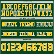 Laden Sie das Bild in den Galerie-Viewer, Custom Green Yellow-White Authentic Distressed Scratch Brush Stroke Football Jersey