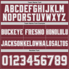Laden Sie das Bild in den Galerie-Viewer, Custom White-Burgundy Authentic Abstract Geometric Lines Gradient Football Jersey