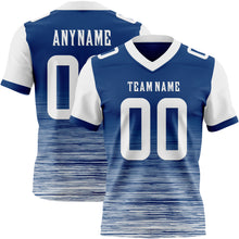 Laden Sie das Bild in den Galerie-Viewer, Custom US Navy Blue-White Authentic Fluid Scratch Waves Football Jersey