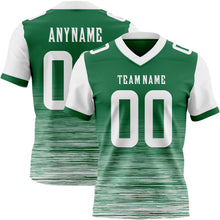 Laden Sie das Bild in den Galerie-Viewer, Custom Kelly Green-White Authentic Fluid Scratch Waves Football Jersey